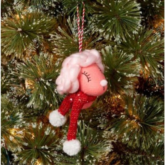 Target Fabric Poodle Head with Red Scarf Christmas Tree Ornament Wondershop - Picture 5 of 5